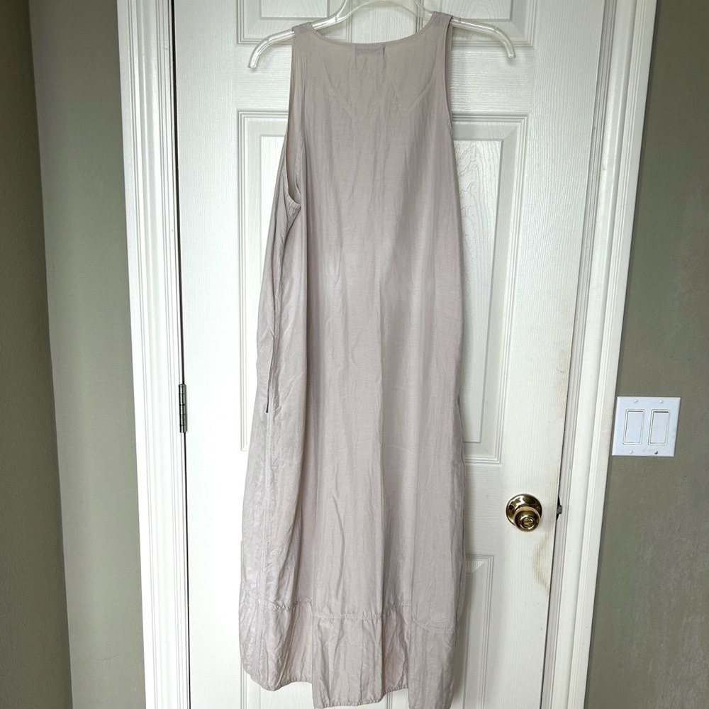 CP Shades Cotton/ Silk Sleeveless Light Taupe Dress S - Picture 5 of 8